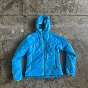 Marmot Dena Blue Puffer Jacket Nylon‎ Women's Small Aqua Blue